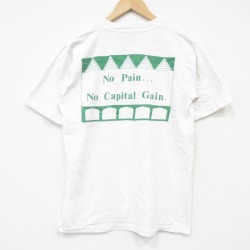 L★古着 オニータ ONEITA 半袖 ビンテージ Tシャツ メンズ 90年代 90s No Pain コットン クルーネック USA製 白 26apr02