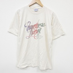 L★古着 All Sport 半袖 ビンテージ Tシャツ メンズ 90年代 90s Nursing コットン クルーネック USA製 生成り 26apr02