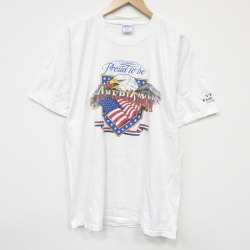 XL★古着 All Sport 半袖 ビンテージ Tシャツ メンズ 90年代 90s 鳥 コットン クルーネック USA製 白 26apr02