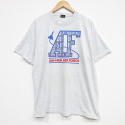 XL★古着 フルーツオブザルーム 半袖 ビンテージ Tシャツ メンズ 90年代 90s AF 大きいサイズ クルーネック USA製 薄グレー 霜降り 26apr02