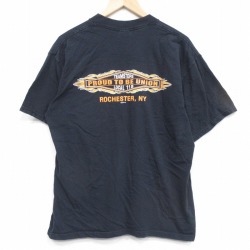 XL★古着 半袖 ビンテージ Tシャツ メンズ 90年代 90s PROUD コットン クルーネック USA製 黒 26apr02