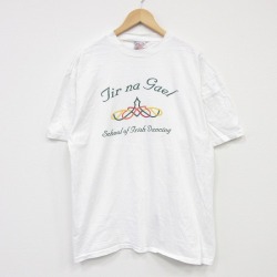 XL★古着 オニータ ONEITA 半袖 ビンテージ Tシャツ メンズ 90年代 90s スクール コットン クルーネック 白 26apr03