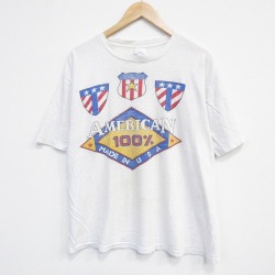 L★古着 ヘルスニット 半袖 ビンテージ Tシャツ メンズ 80年代 80s アメリカン ボロ コットン クルーネック USA製 白 26apr03