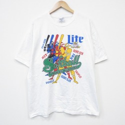 XL★古着 ヘインズ 半袖 ビンテージ Tシャツ メンズ 00年代 00s ソフトボール 大きいサイズ コットン クルーネック 白 26apr04