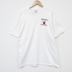 XL★古着 ヘインズ 半袖 ビンテージ Tシャツ メンズ 90年代 90s ボウリング 大きいサイズ コットン クルーネック USA製 白 26apr04