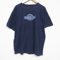 XL★古着 半袖 ビンテージ Tシャツ メンズ 90年代 90s ミネソタ 大きいサイズ コットン クルーネック USA製 紺 26apr03