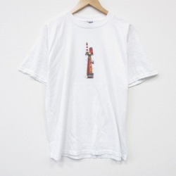 L★古着 ジャージーズ 半袖 ビンテージ Tシャツ メンズ 00年代 00s 灯台 クルーネック 白 26apr03