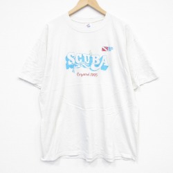 XL★古着 ジャージーズ 半袖 ビンテージ Tシャツ メンズ 90年代 90s スキューバ 大きいサイズ コットン クルーネック USA製 白 26apr02