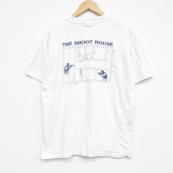 XL★古着 ヘインズ 半袖 ビンテージ Tシャツ メンズ 90年代 90s SHOOT コットン クルーネック USA製 白 26apr02