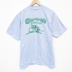 XL★古着 半袖 ビンテージ Tシャツ メンズ 80年代 80s CRITERIUM コットン クルーネック USA製 グレー 26apr03
