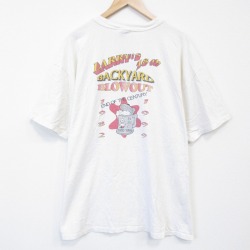 XL★古着 ヘインズ 半袖 ビンテージ Tシャツ メンズ 90年代 90s バックヤード 胸ポケット付き 大きいサイズ コットン クルーネック 薄ベージュ 26apr03