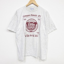XL★古着 All Sport 半袖 ビンテージ Tシャツ メンズ 90年代 90s Traveler コットン クルーネック USA製 薄グレー 霜降り 26apr04
