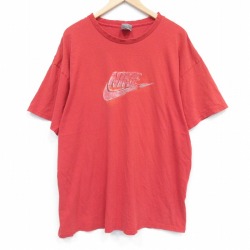ナイキ 00s 半袖Tシャツ ビッグロゴ レッド XL | 古着