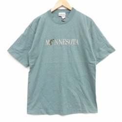 90s 半袖Tシャツ ミネソタ 刺繍 グリーン L | 古着