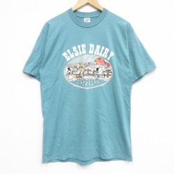フルーツオブザルーム 90s 半袖Tシャツ 牛 グリーン L | 古着