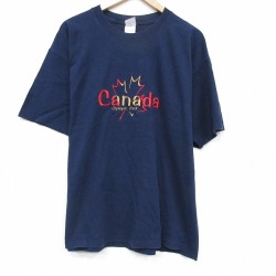 00s 半袖Tシャツ カナダ ネイビー XL | 古着