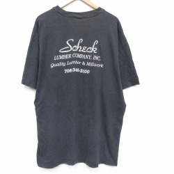 XL★古着 半袖 ビンテージ Tシャツ メンズ 00年代 00s Scheck 大きいサイズ クルーネック 黒 26apr25