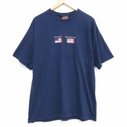 00s 半袖Tシャツ 星条旗 ネイビー XL | 古着