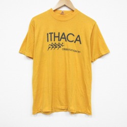 80s 半袖Tシャツ オリエンテーション イエロー L | 古着