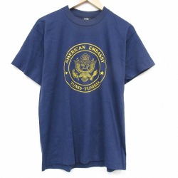 フルーツオブザルーム 90s 半袖Tシャツ チュニジア ネイビー L | 古着