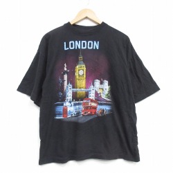00s 半袖Tシャツ ロンドン ブラック XL | 古着