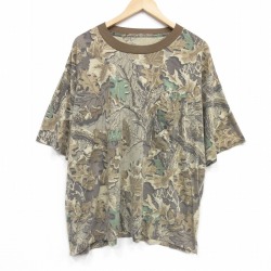 90s 半袖Tシャツ 迷彩 ブラウン XL | 古着