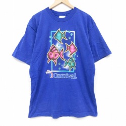 00s 半袖Tシャツ 魚 ブルー XL | 古着