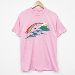 80s 半袖Tシャツ ハワイ ピンク M | 古着