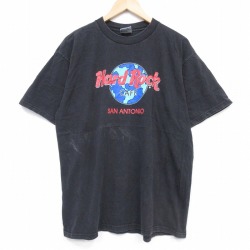 90s 半袖Tシャツ ハードロックカフェ ブラック XL | 古着