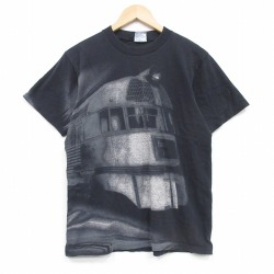 M★古着 All Sport 半袖 ビンテージ Tシャツ メンズ 90年代 90s シルバ―ストリーク 鉄道 コットン クルーネック USA製 黒【spe】 26may02