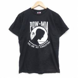 90s 半袖Tシャツ POW MIA ブラック M | 古着