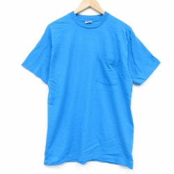 BVD 90s 半袖Tシャツ 胸ポケット付き ライトブルー L | 古着