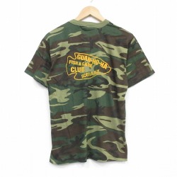 80s 半袖Tシャツ クラブ グリーン迷彩 L | 古着