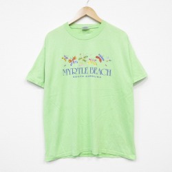 ヘインズ 00s 半袖Tシャツ マートルビーチ グリーン メンズL相当 | 古着
