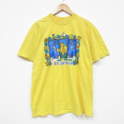 90s 半袖Tシャツ 魚 イエロー L | 古着