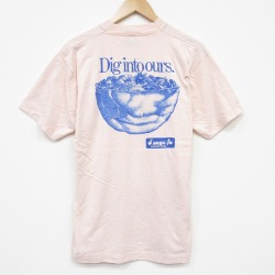 L★古着 スクリーンスターズ 半袖 ビンテージ Tシャツ メンズ 80年代 80s野菜 クルーネック USA製 ピンク【spe】 26may21