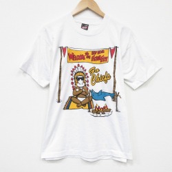 L★古着 フルーツオブザルーム 半袖 ビンテージ Tシャツ メンズ 90年代 90s カバ クルーネック USA製 白【spe】 26may21