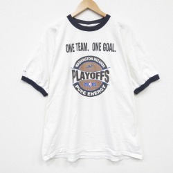 XL★古着 半袖 ビンテージ Tシャツ メンズ 00年代 00s NBA ワシントンウィザーズ 大きいサイズ コットン クルーネック 白 リンガー バスケットボール 26may21
