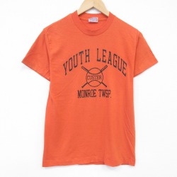 80s 半袖Tシャツ ユースリーブ オレンジ S | 古着