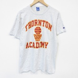 チャンピオン 90s 半袖Tシャツ バスケットボール グレー L | 古着