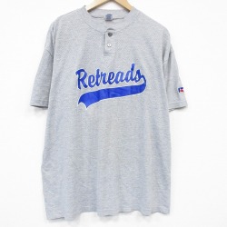 ラッセル 00s 半袖Tシャツ Retreads グレー XL | 古着