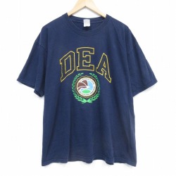 00s 半袖Tシャツ DEA ネイビー メンズXL相当 | 古着
