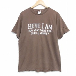 フルーツオブザルーム 00s 半袖Tシャツ メッセージ ブラウン メンズL相当 | 古着