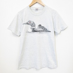 フルーツオブザルーム 90s 半袖Tシャツ 鳥 グレー M | 古着