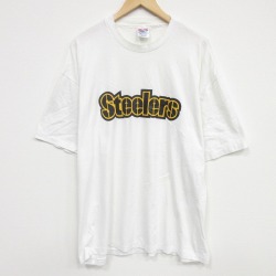 ヘインズ 00s 半袖Tシャツ NFLピッツバーグスティーラーズ ホワイト メンズXL相当 | 古着