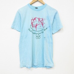 80s 半袖Tシャツ フリーダム ライトブルー M | 古着