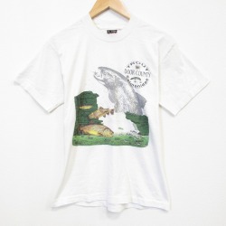 フルーツオブザルーム 90s 半袖Tシャツ 魚 ホワイト M | 古着