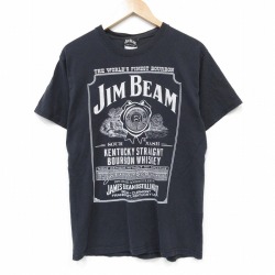 00s 半袖Tシャツ ジムビーム ブラック メンズS相当 | 古着
