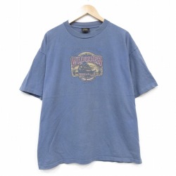 00s 半袖Tシャツ ブーツ ネイビー メンズXL相当 | 古着
