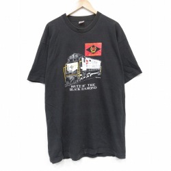 フルーツオブザルーム 90s 半袖Tシャツ リーハイ鉄道 ブラック XL | 古着